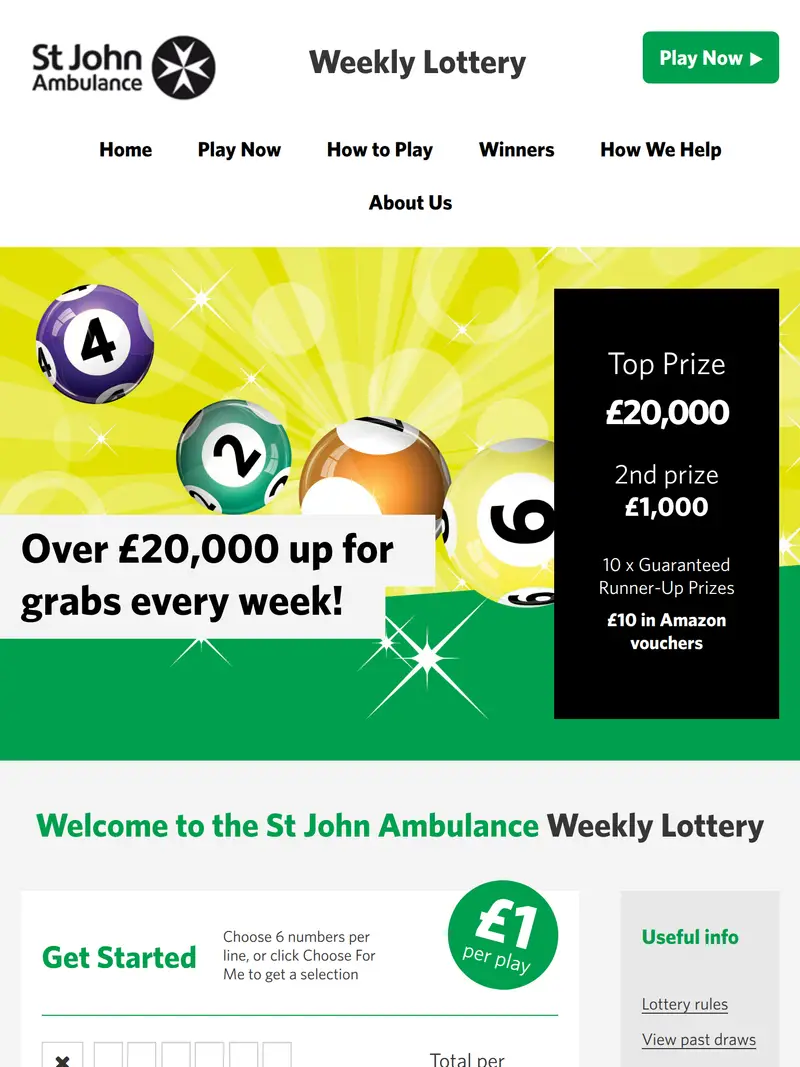 SJA Weekly Lottery - homepage (tablet)