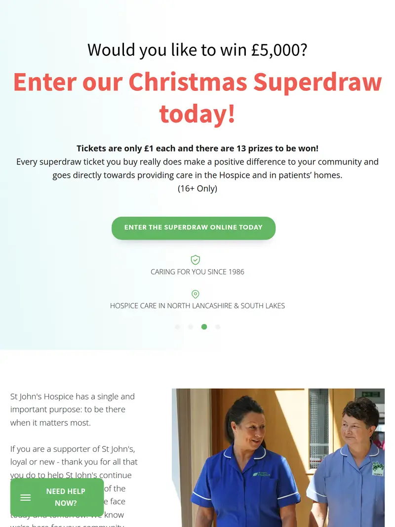 SJ Hospice - homepage (tablet)