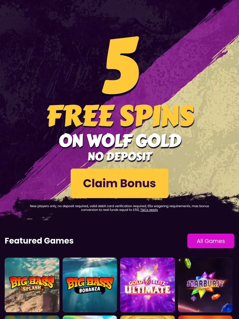 Slots Animal - homepage (tablet)