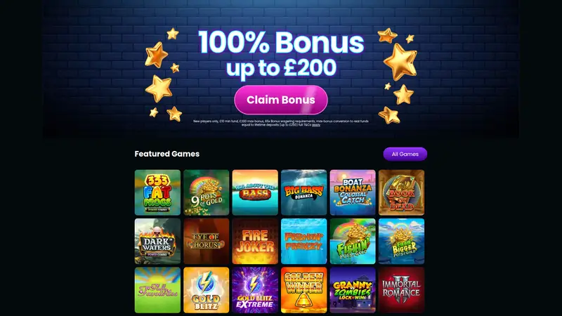Slot Sites UK - homepage (desktop)