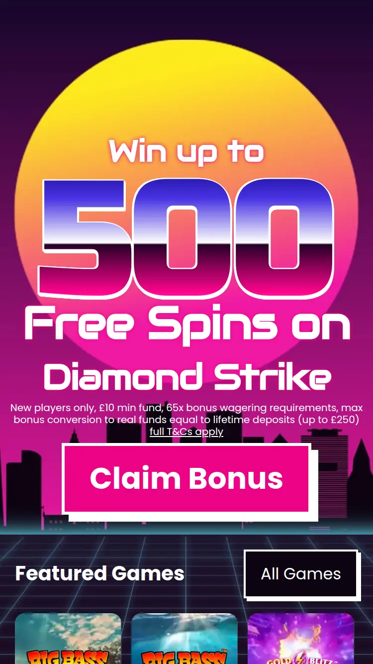 Slots Racer - homepage (mobile)