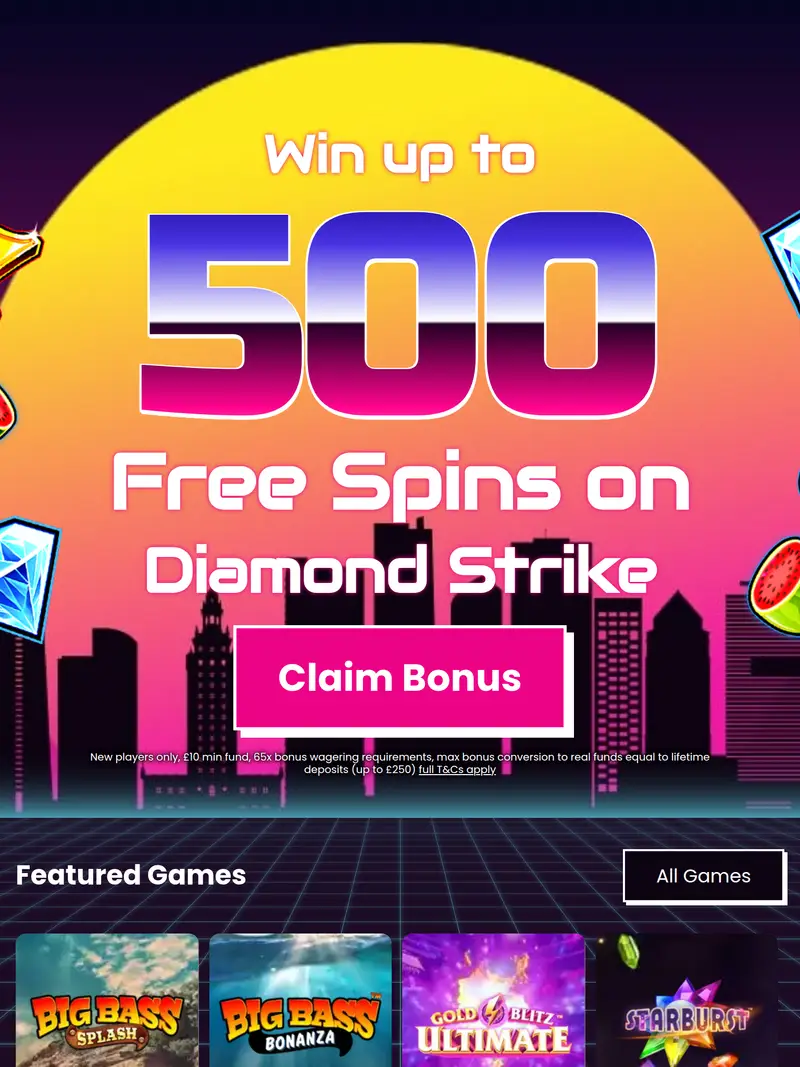 Slots Racer - homepage (tablet)