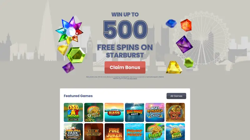Slots UK - homepage (desktop)