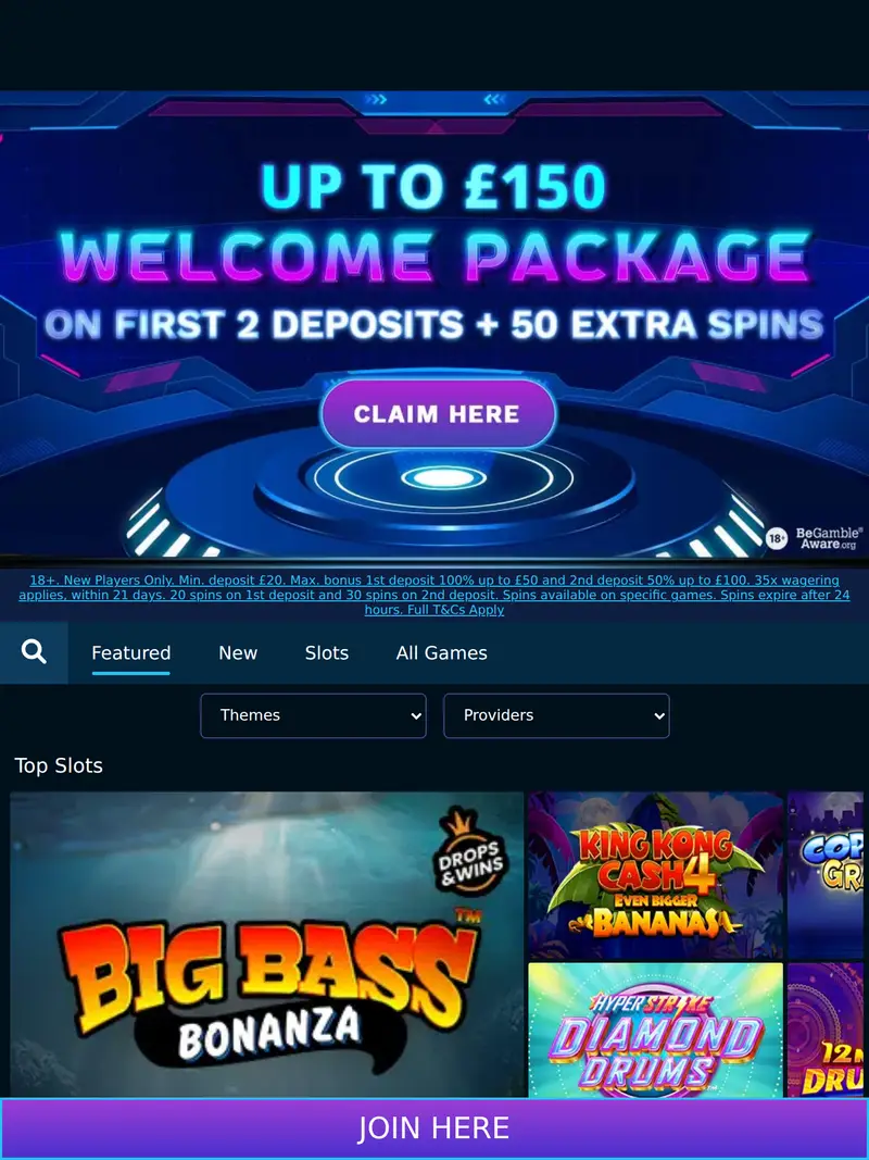 Slot Zo - homepage (tablet)