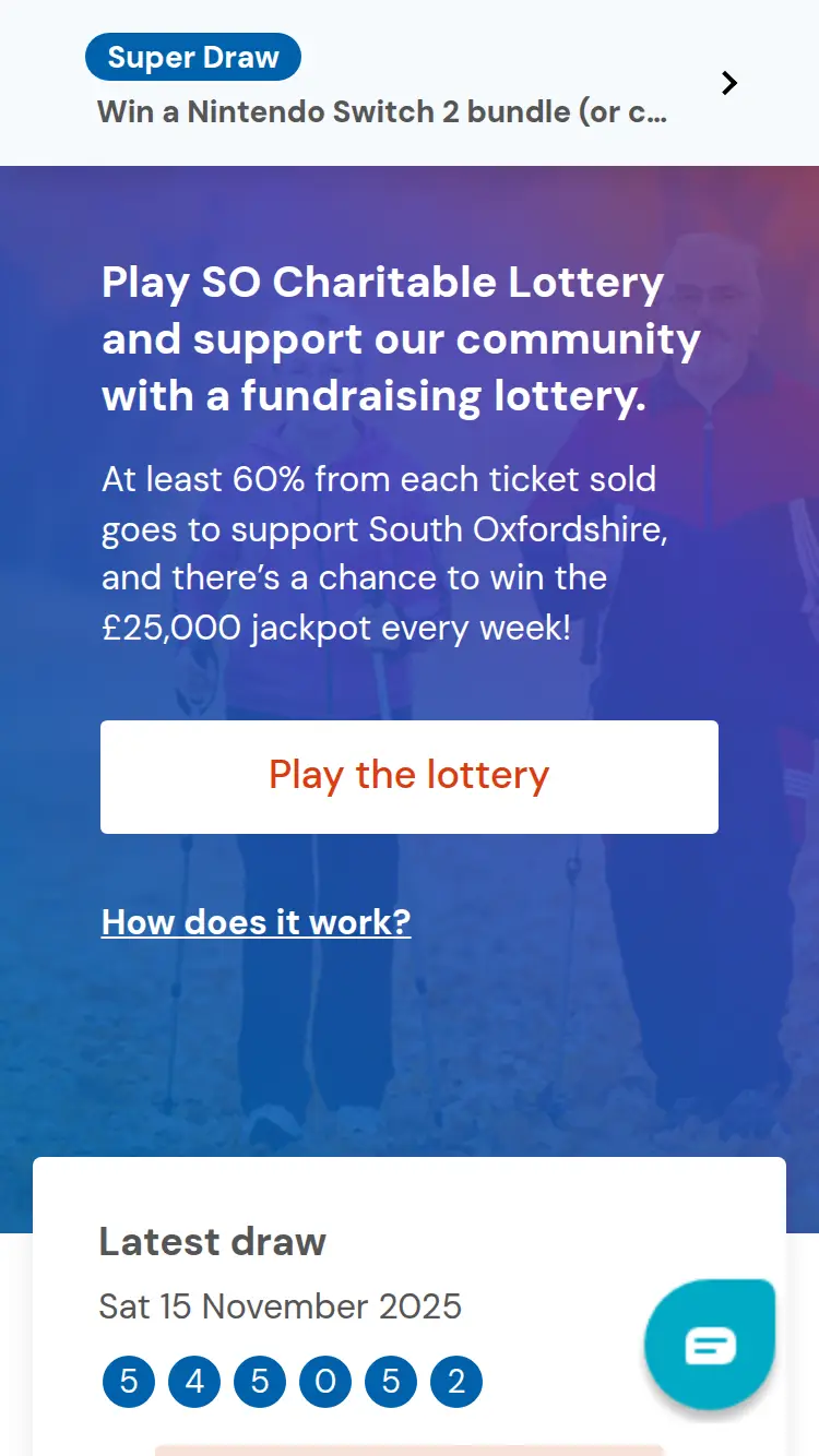 So Charitable - homepage (mobile)