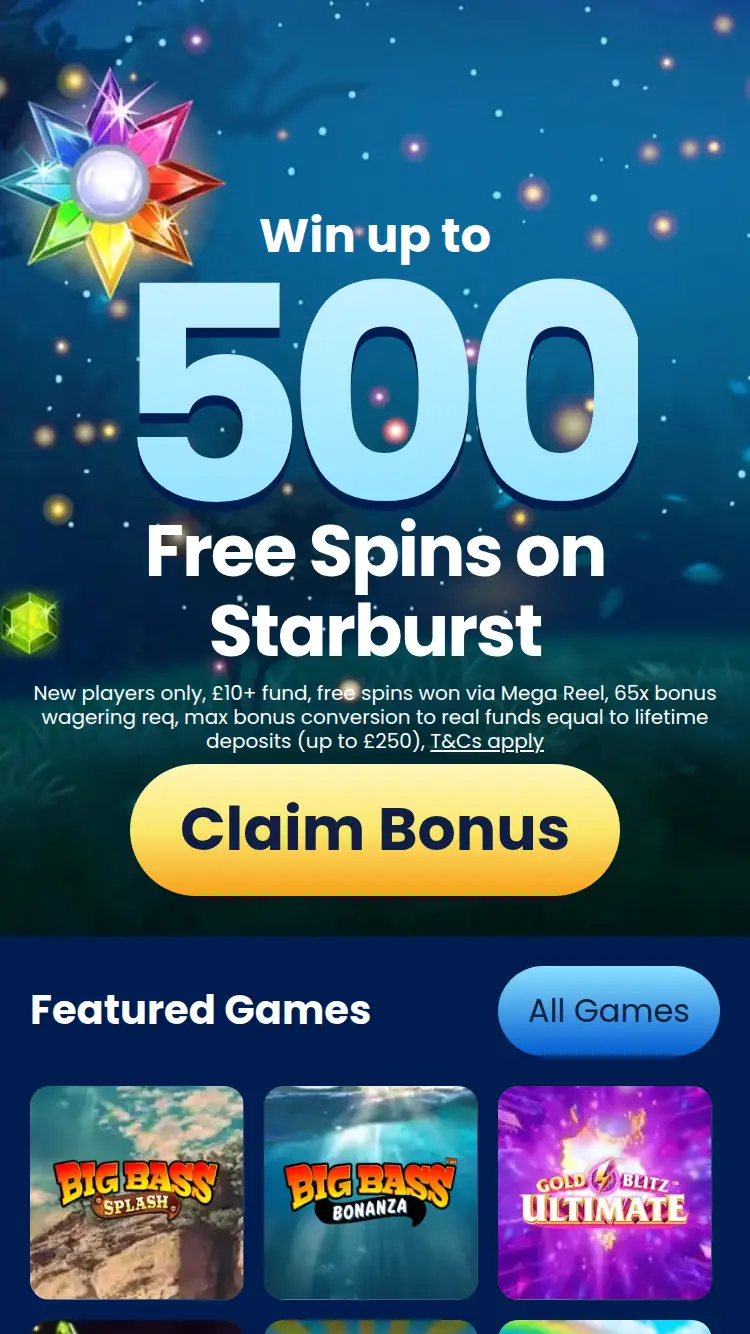 So Many Slots - homepage (mobile)