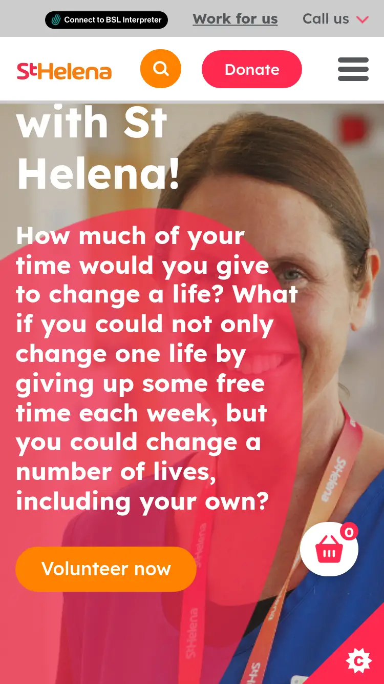 St Helena - homepage (mobile)