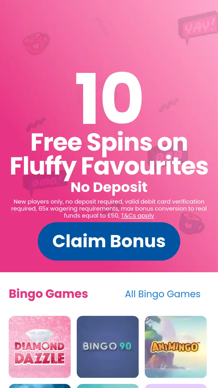 Take a Break Bingo - homepage (mobile)