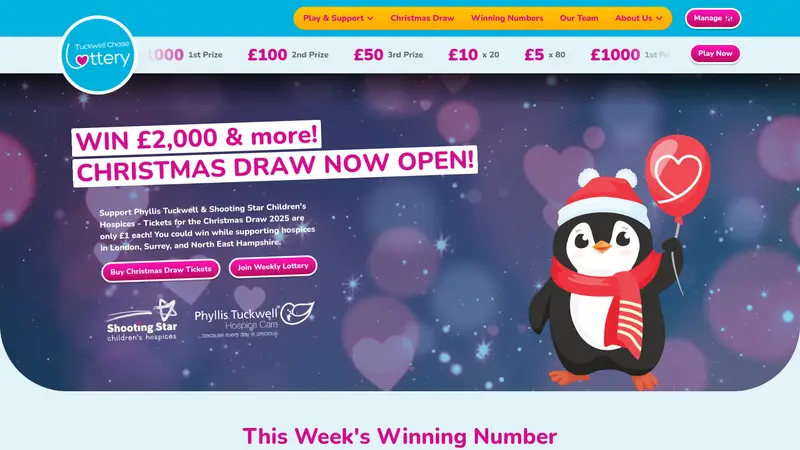 TC Lottery - homepage (desktop)