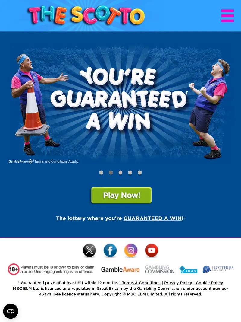 The Scotto - homepage (tablet)