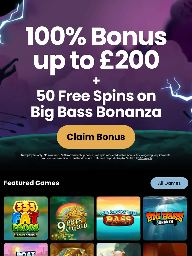 Thor Slots - homepage (tablet)