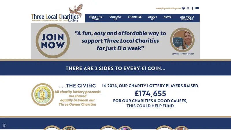 TLC Lottery - homepage (desktop)