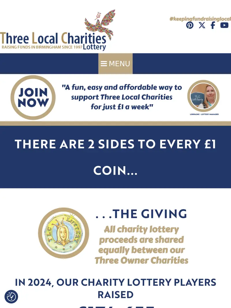 TLC Lottery - homepage (tablet)