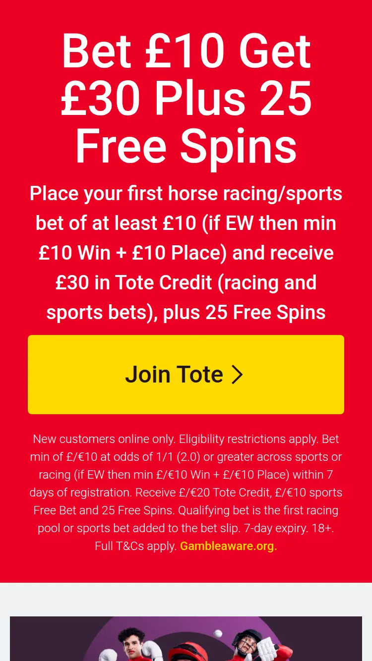 Tote - homepage (mobile)