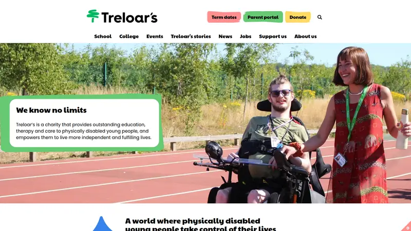 Treloar - homepage (desktop)