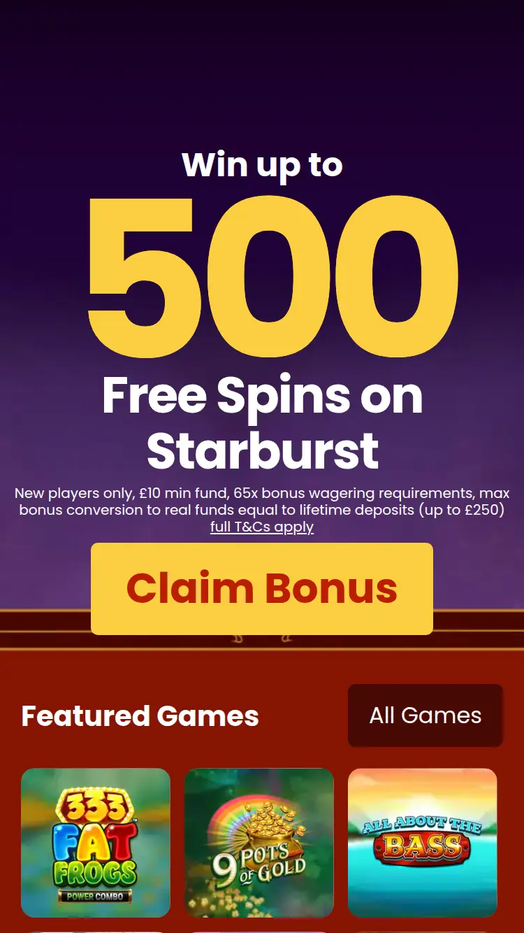 UK Online Slots - homepage (mobile)