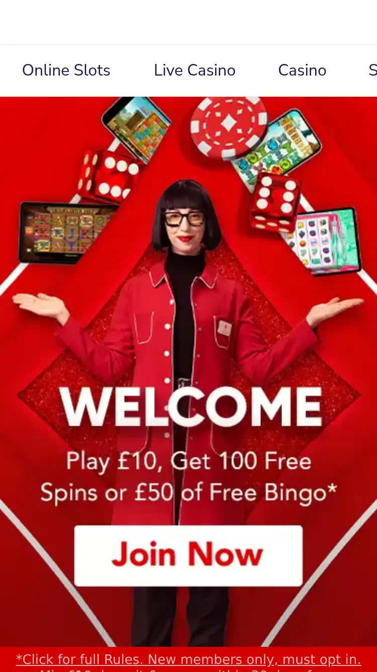 Virgin Games - homepage (mobile)