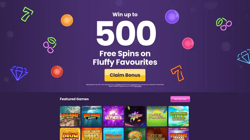 Welcome Slots - homepage (desktop)