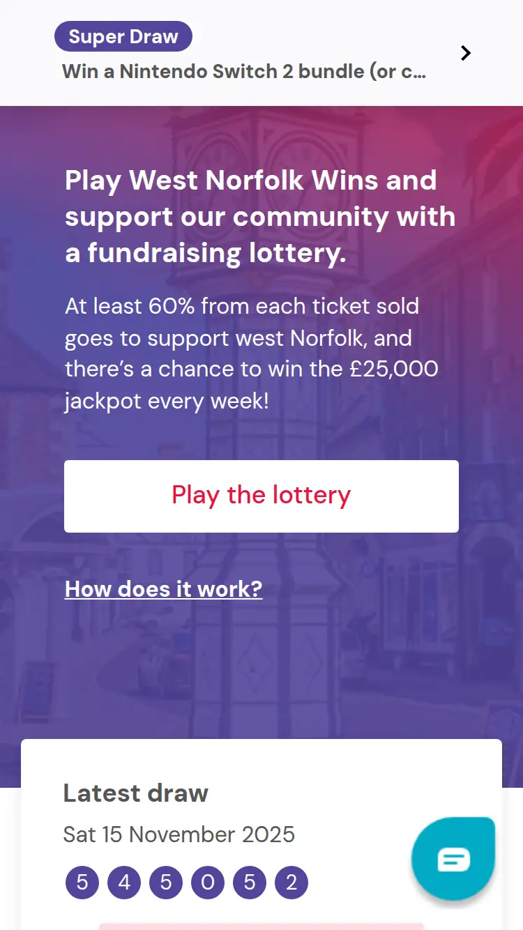 West Norfolk Wins - homepage (mobile)