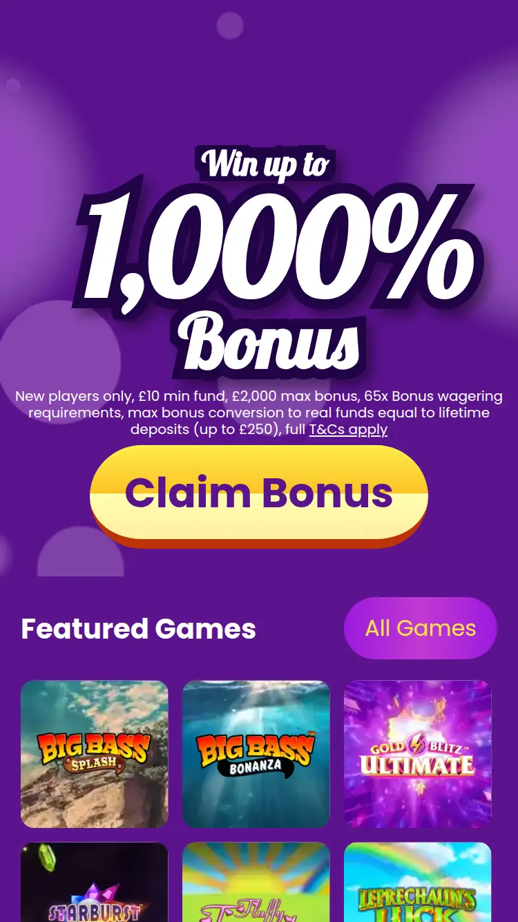 Wonga Games - homepage (mobile)