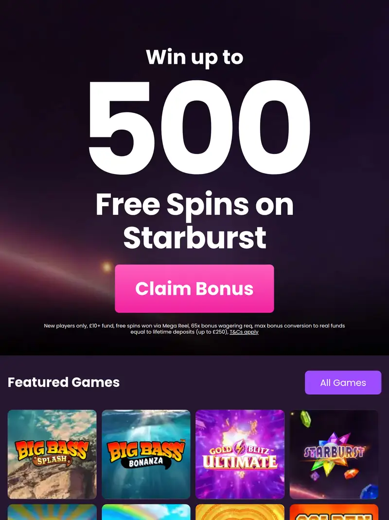 123 Spins - homepage (tablet)