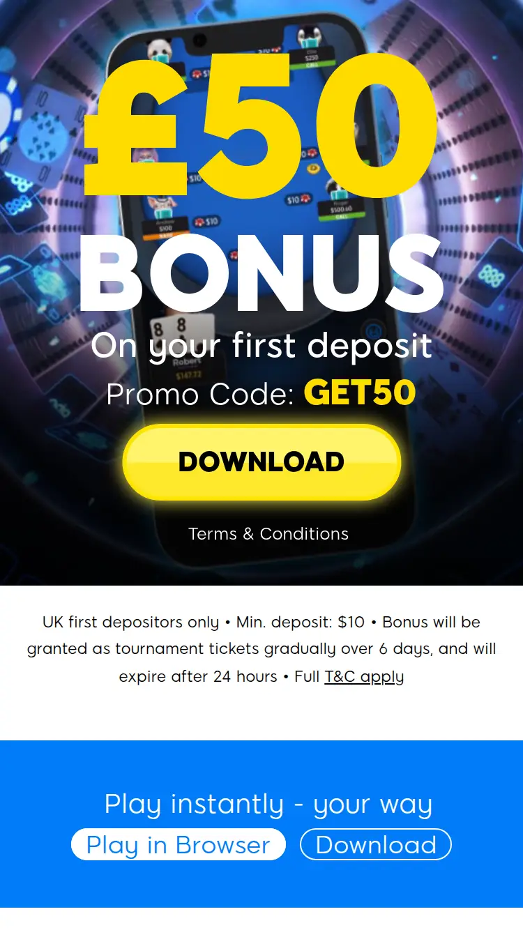 888 Poker Promotions - homepage (mobile)