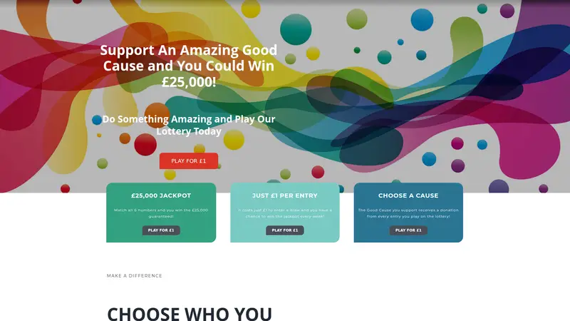 All Weathers Lottery - homepage (desktop)