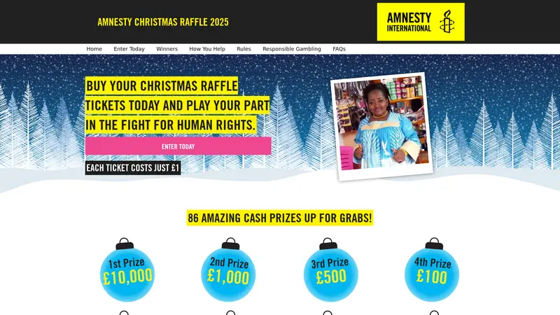 Amnesty International - homepage (desktop)