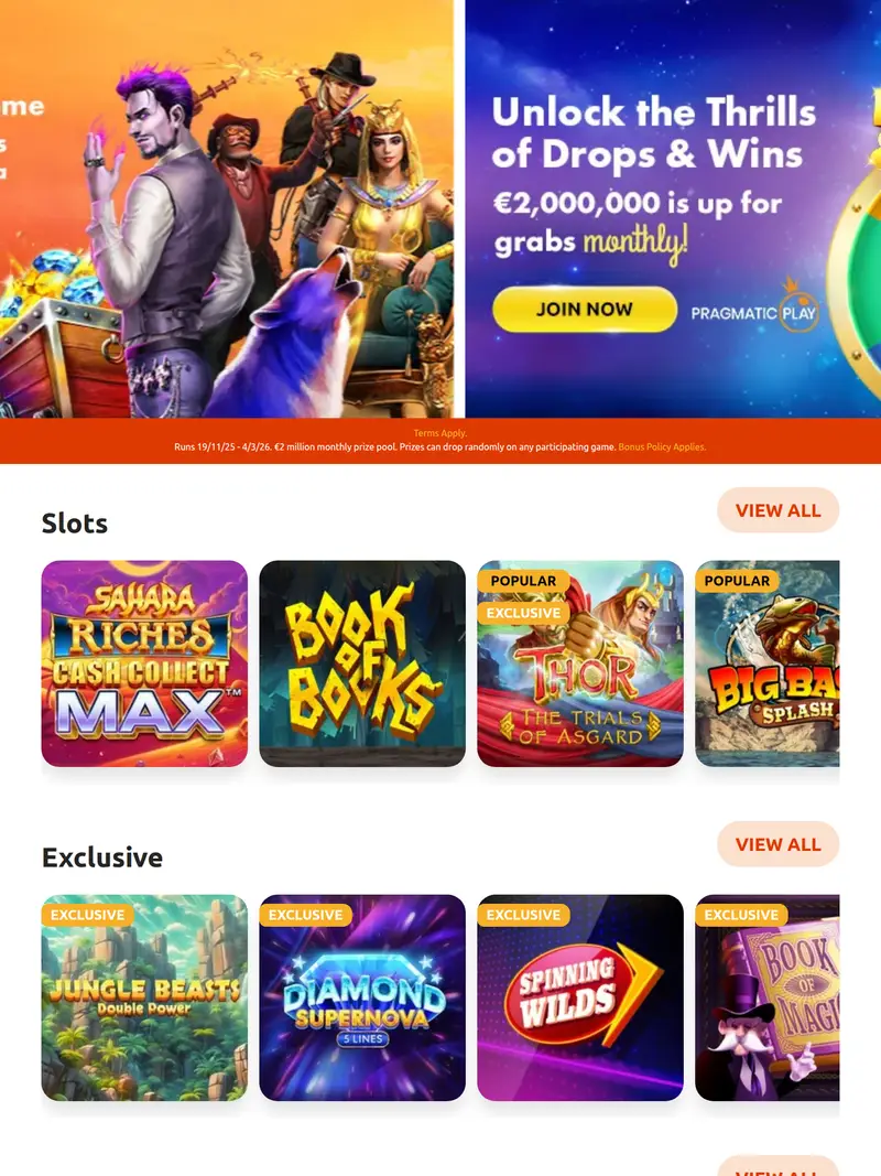 Bacana Play - homepage (tablet)