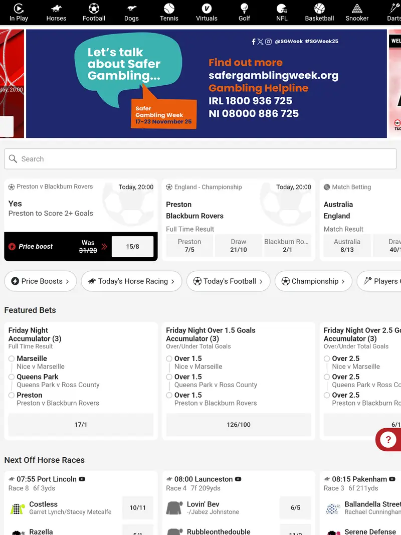 Baroneracing - homepage (tablet)