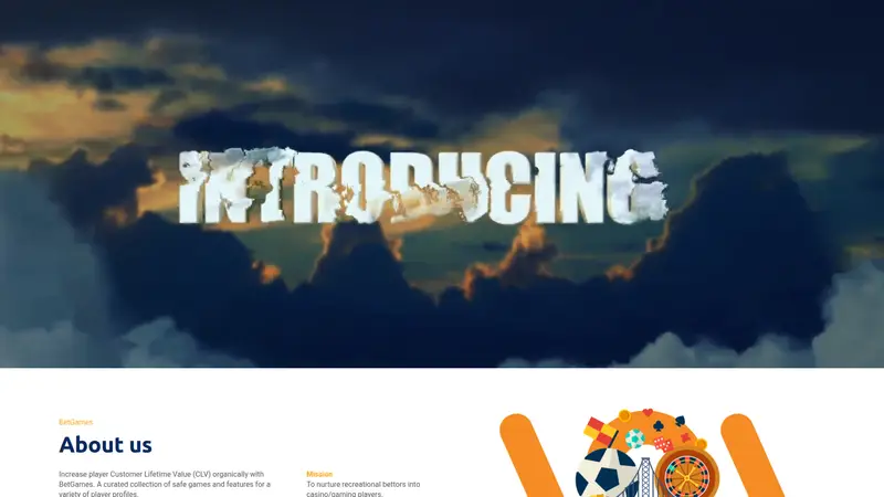 Bet Games TV - homepage (desktop)