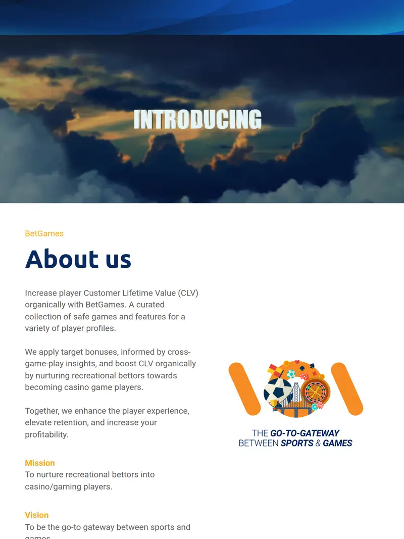 Bet Games TV - homepage (tablet)