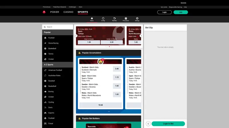 Betstars - homepage (desktop)