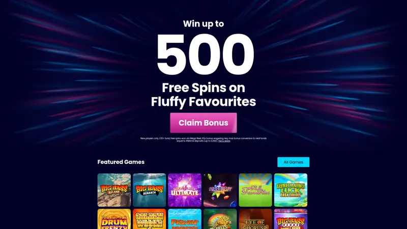 Big Win Vegas - homepage (desktop)