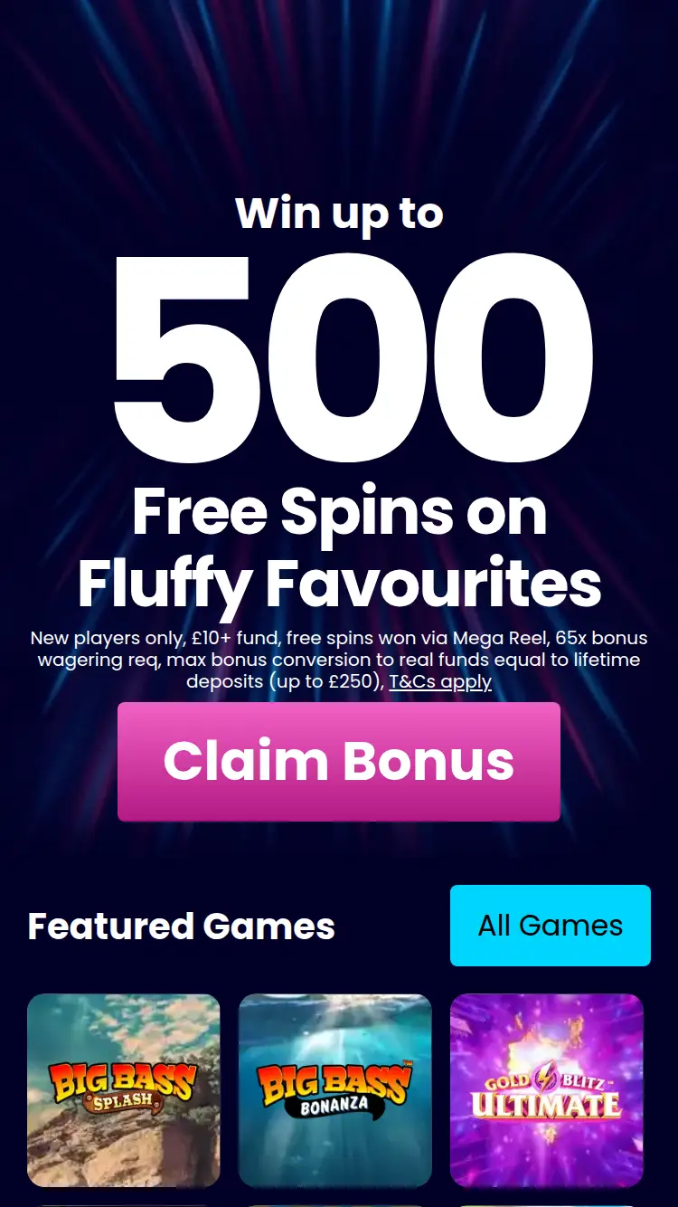 Big Win Vegas - homepage (mobile)