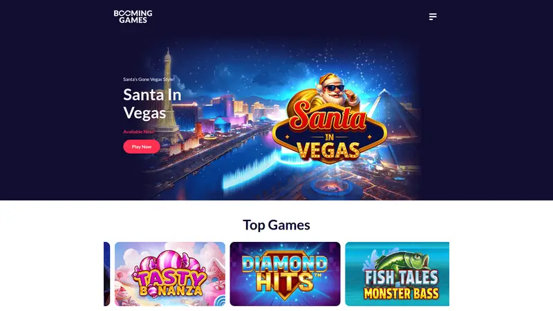 Booming Games - homepage (desktop)