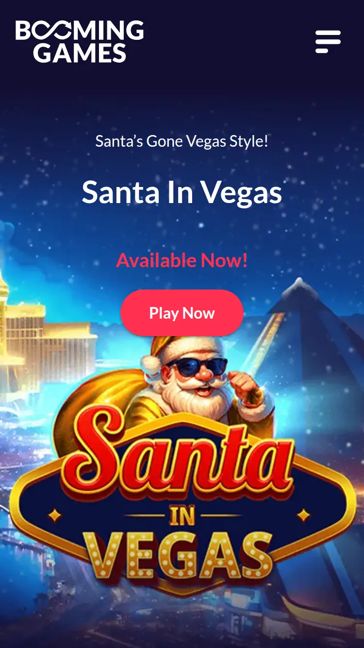 Booming Games - homepage (mobile)