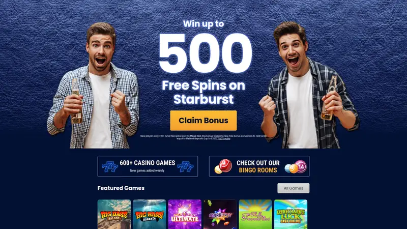 Buddy Slots - homepage (desktop)