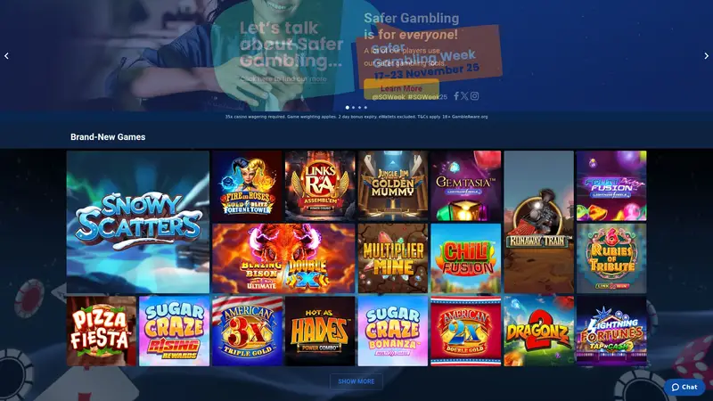 Casinoofdreams - homepage (desktop)