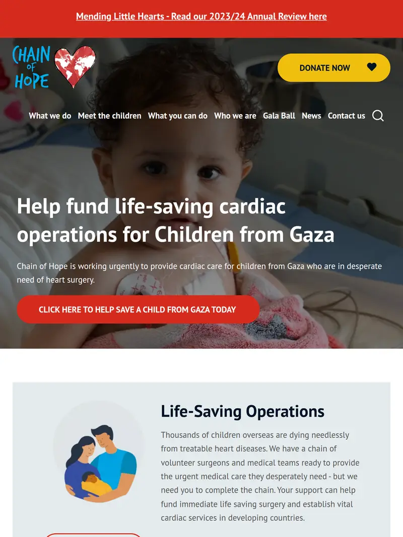 Chainofhope - homepage (tablet)