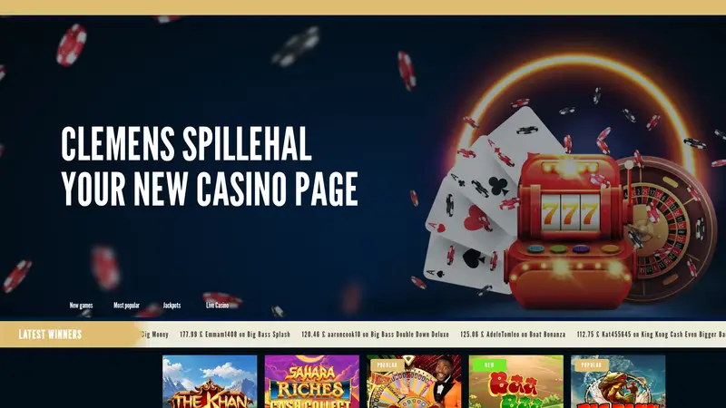 Clemensspillehal - homepage (desktop)