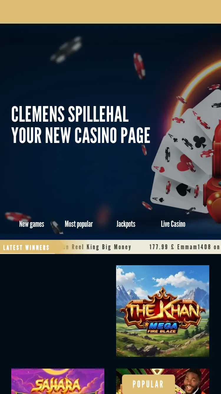 Clemensspillehal - homepage (mobile)