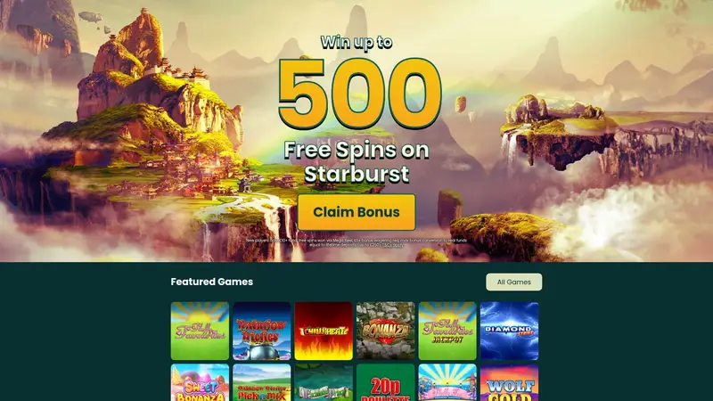 Destiny Spins - homepage (desktop)