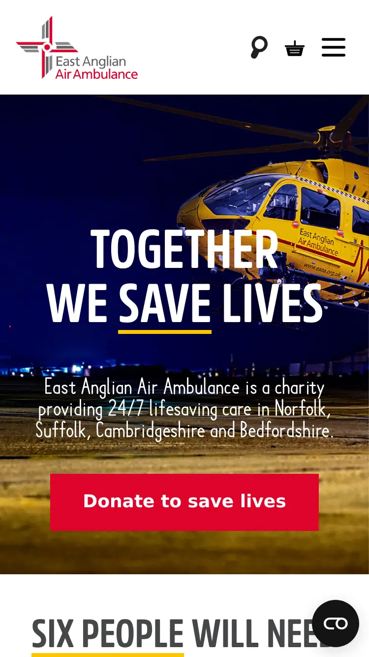 Eaaa - homepage (mobile)