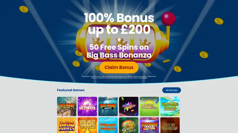 Easy Slots - homepage (desktop)