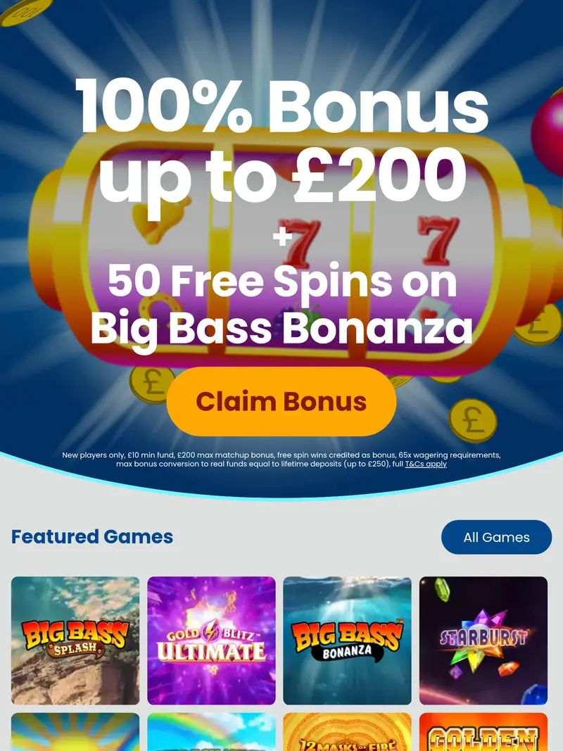 Easy Slots - homepage (tablet)