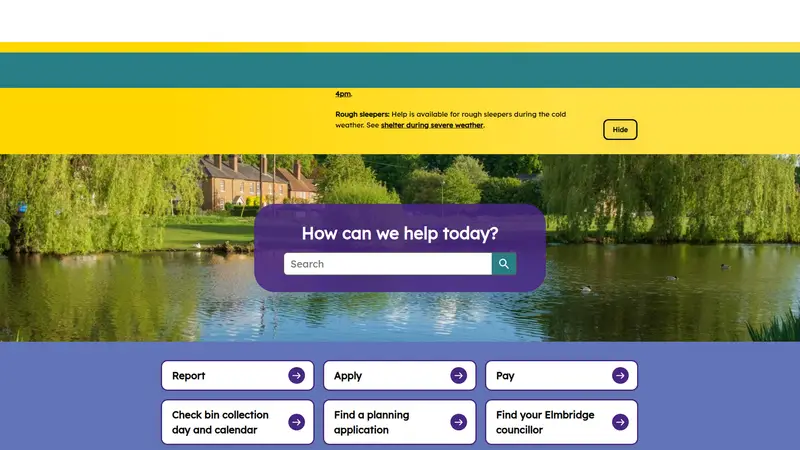 Elmbridge.gov - homepage (desktop)