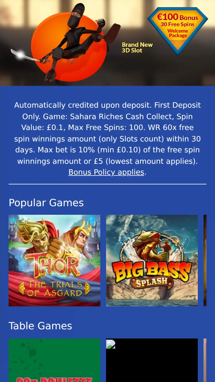 Euromania - homepage (mobile)