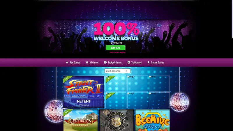 Glimmer Casino - homepage (desktop)