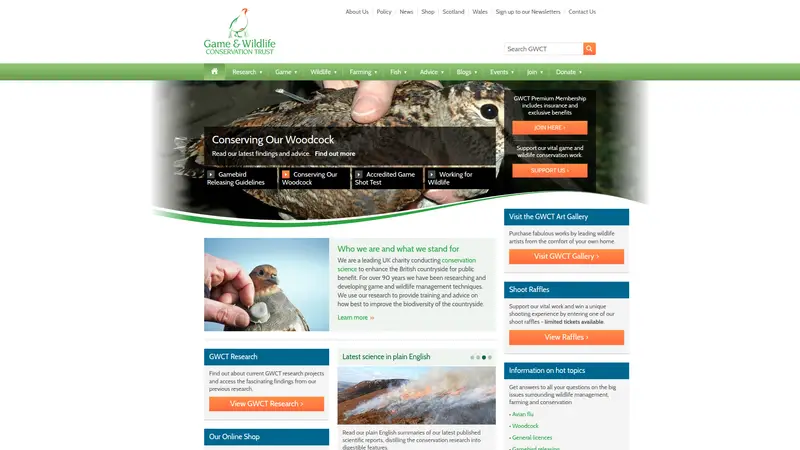 Gwct - homepage (desktop)